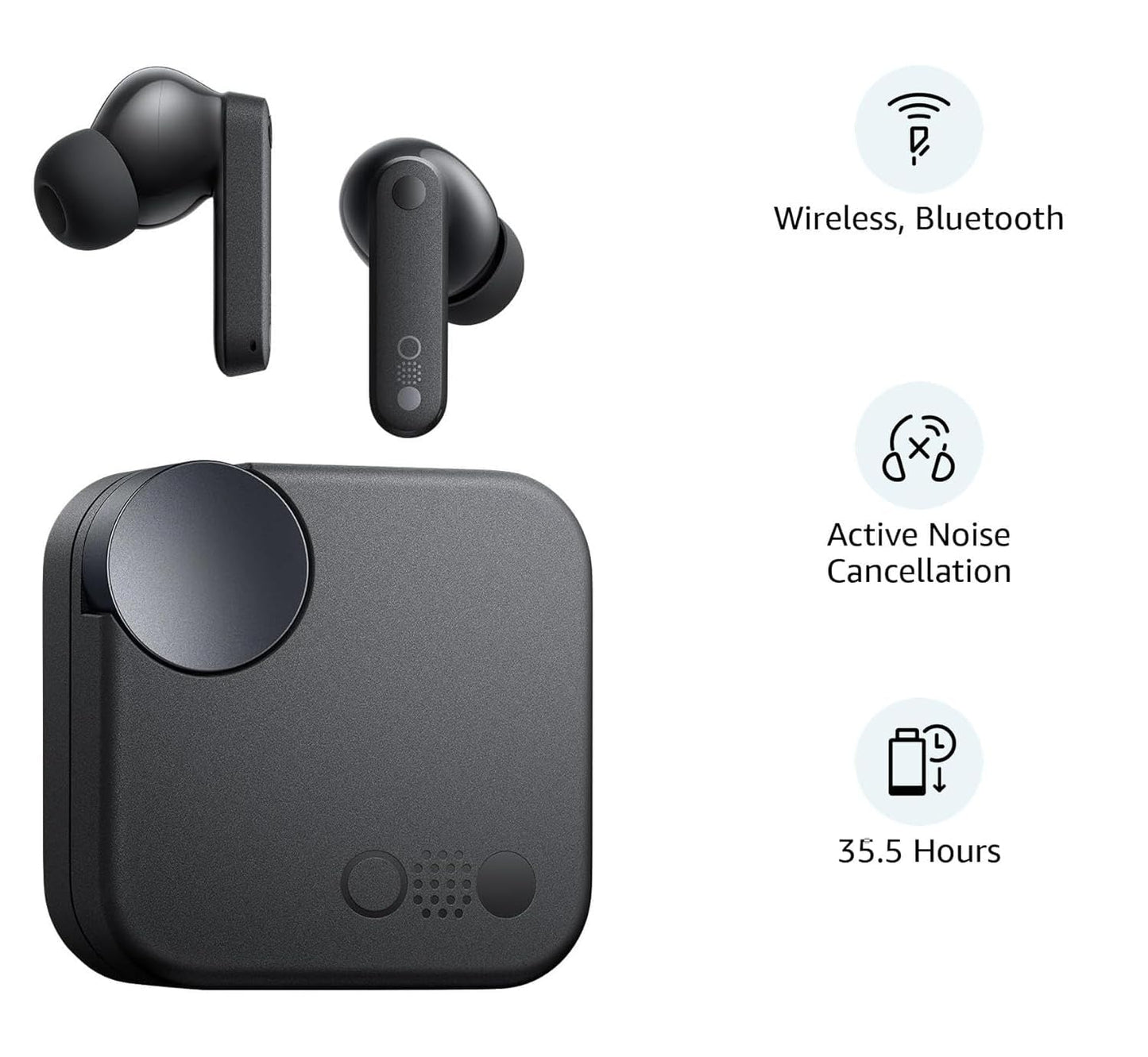 CMF Buds with 45 dB ANC, Ultra Bass Technology & Upto 59 Hours of Battery Life Bluetooth Headset,Water Resistant,USB-C Charging Case,13mm Drivers,4HD Mics,Easy Use for iPhone,Apple Compatible