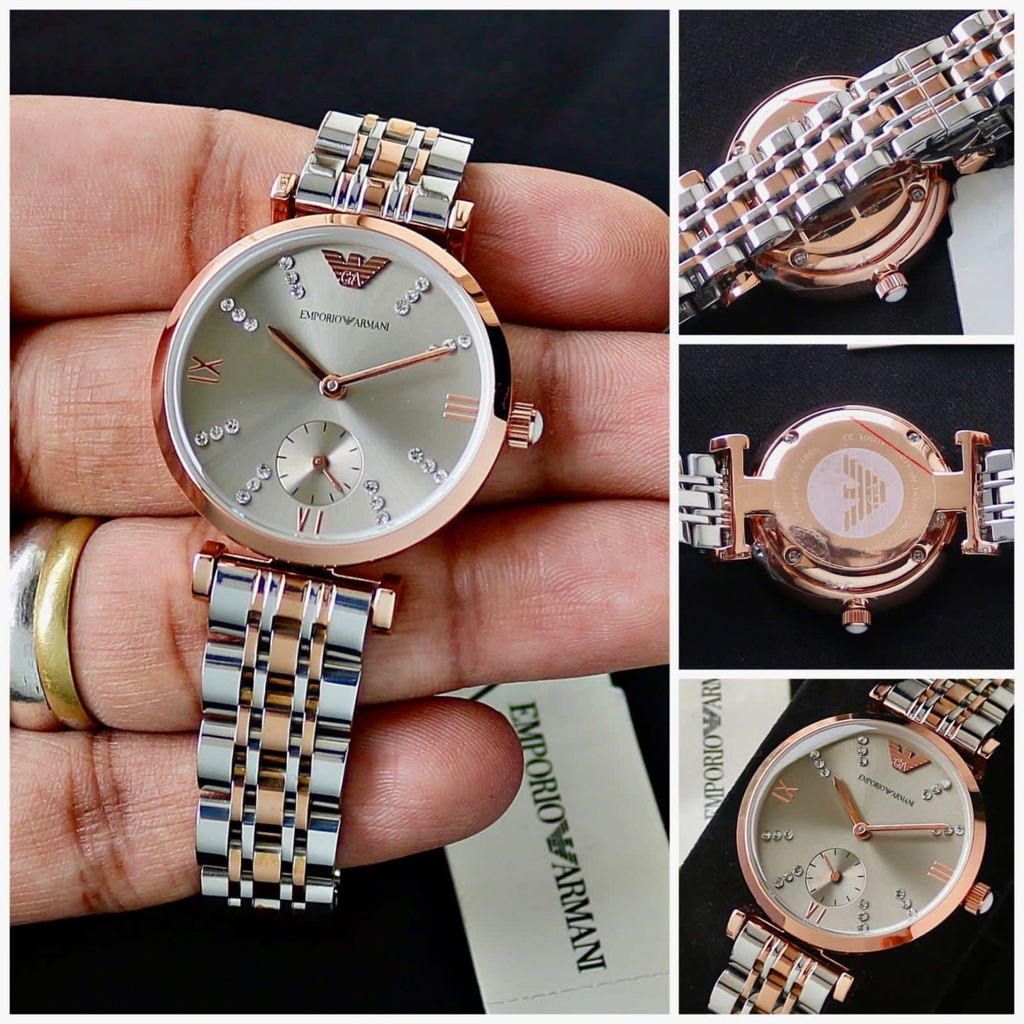 Emporio Armani Gianni T-bar Analog Grey Dial WOMAN's Watch - AR1840