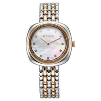 BUY ONLINE: TITAN WOMAN MOTHER OF PEARL WHITE WITH CHAIN WATCH