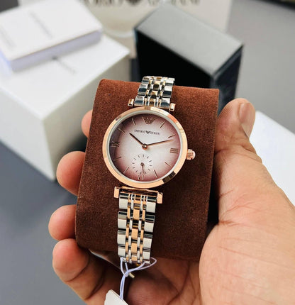 EMPORIO ARMANI GIANNI T-BAR ANALOG GREY DIAL WOMAN'S WATCH - AR1840