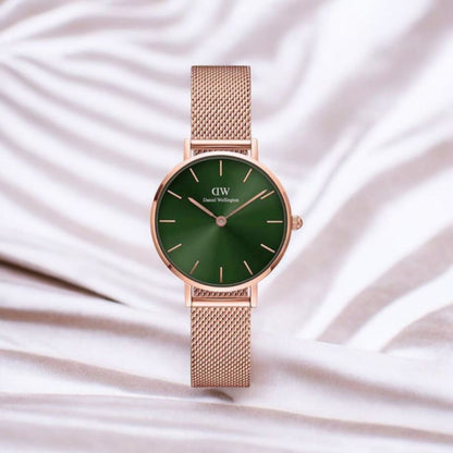 PETITE MELROSE - WOMEN'S MESH STRAP WATCH IN ROSE GOLD | DW WOMAN