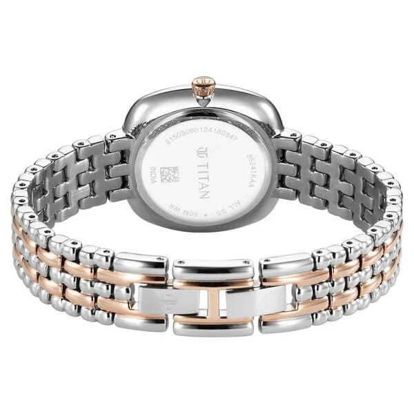 BUY ONLINE: TITAN WOMAN MOTHER OF PEARL WHITE WITH CHAIN WATCH
